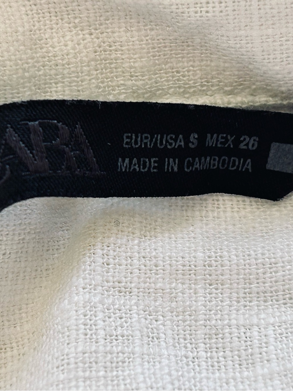 Zara White Linen Button Front Shirt Size S - Picture 7 of 7